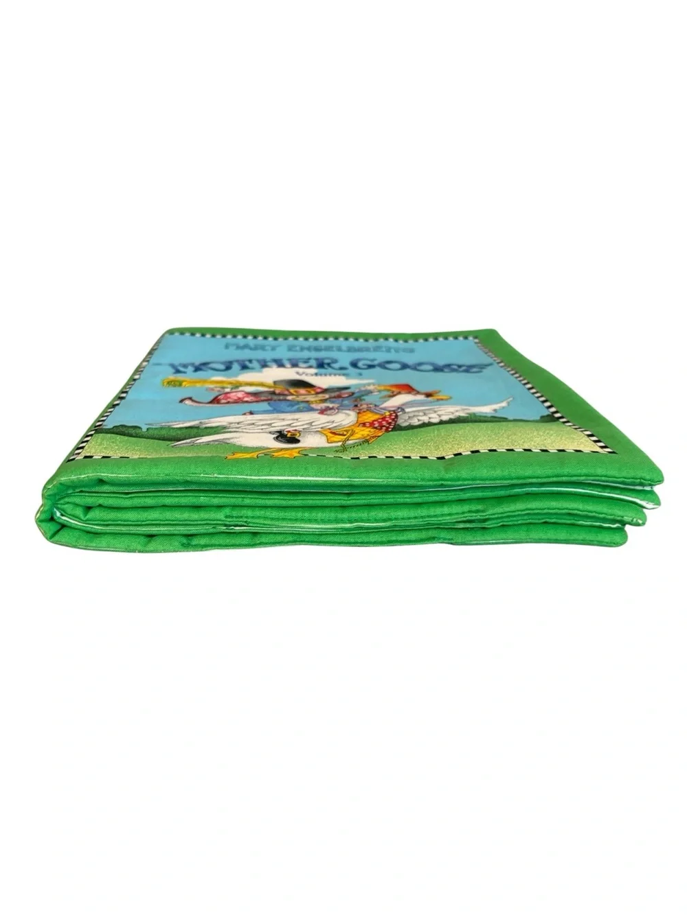 Mary Engelbreit’s Mother Goose Volume 3 Hand-sewn Soft Cloth Book Green Multi